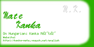 mate kanka business card